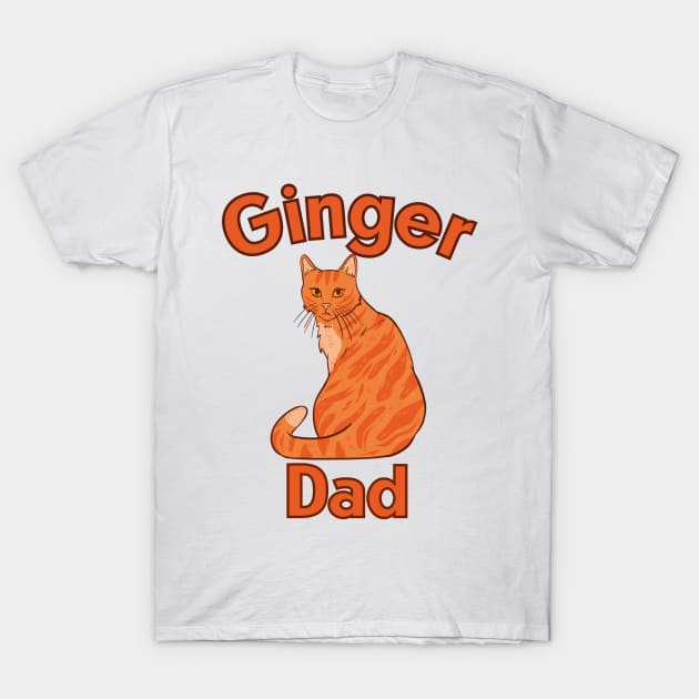 Ginger Cat Dad T-Shirt by aesthetice1